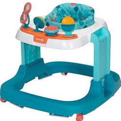 Safety 1st Ready, Set, Walk Dx Developmental Baby Walker with Wheels, Baby Toys, Spotlight Teal