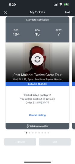 Post Malone Concert Tickets Thumbnail