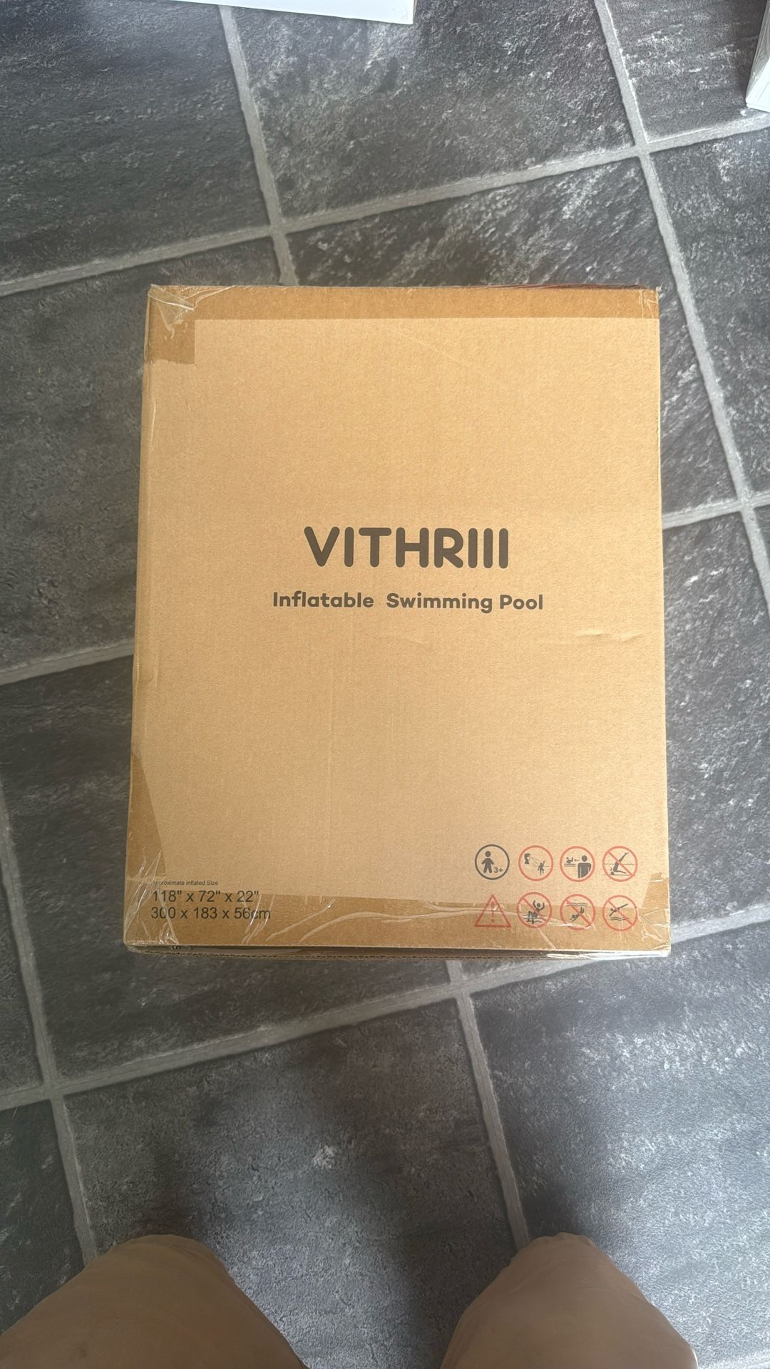 Inflatable Pool New In Box 118” x 72” x 22”
