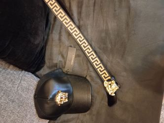 Hat / belt  versace hat and belt