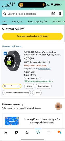 Samsung galaxy watch five 44 mm Sapphire Crystal