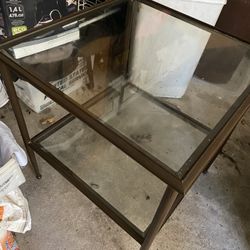 2 Tier Glass Table 