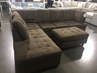 Sectional with Free Storage Ottoman Sale