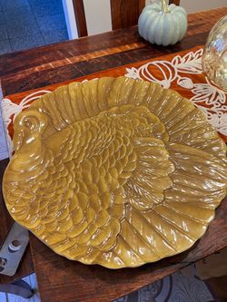 Large Ceramic Turkey Serving Platter
