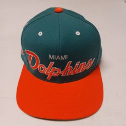 Miami Dolphins Vintage Collection Cap Leather Strap