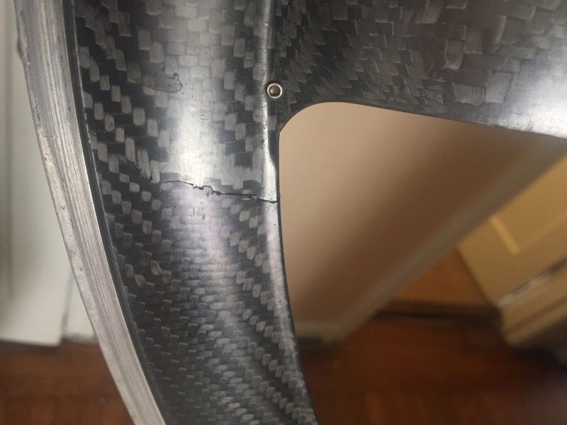 Cracked 700c rear wheel