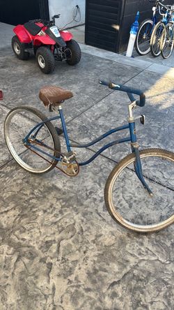 Vintage Blue Cruiser Bicycle