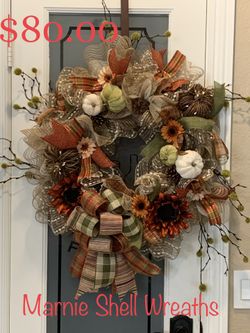 Festive Homemade Fall Wreaths by Marnie Shell 🐚