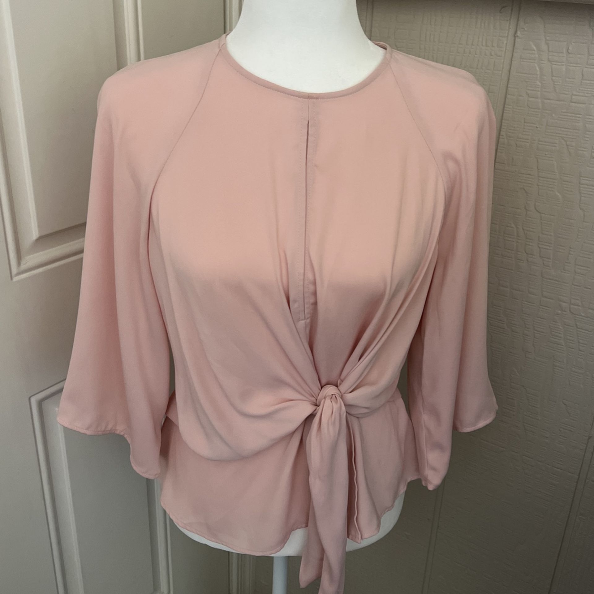 Top Shop Pale Pink Elegant Draping Blouse