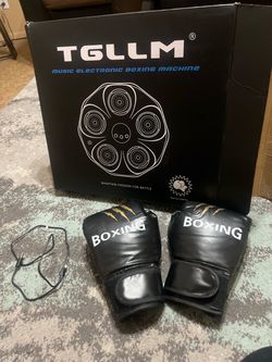 TGLLM Music Boxing Machine – 5-Target Wall-Mounted Electronic Boxing Trainer with Gloves