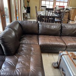 Leather Couching & Chase For Sale