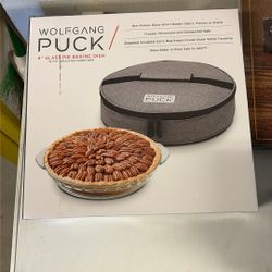 WOLFGANG PUCK 9 Inch GLASS PIE BAKING DISH INSULATED BAG 