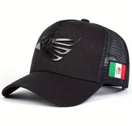 Mexico Eagle Trucker Hat – Black – Adjustable – Brand New