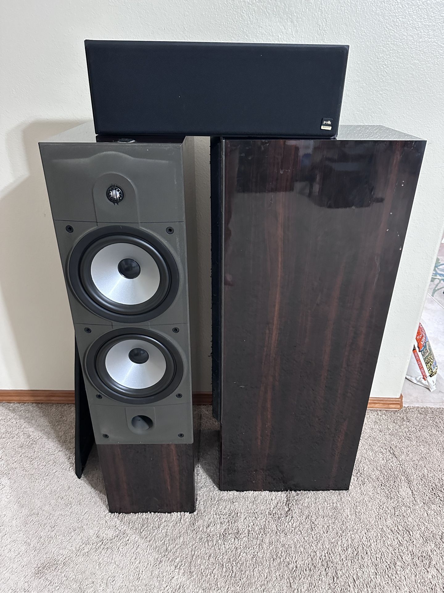 ENERGY SPEAKER SYSTEMS C-8 FLOORSTANDING SPEAKERS, Polk Audio CS100 Center Channel Speaker