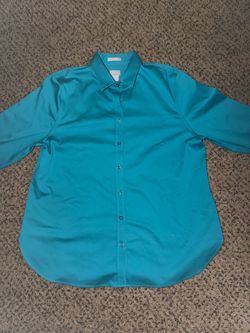 Chico's No-Iron Chic Stretch Button Down Shirt Size 12
