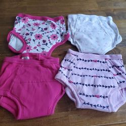 HB Baby Girls'4 Pack Cotton Training Pants Toddler Potty