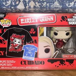 Funko Pop TEE COMBOS THE SUICIDE SQUAD Harley Quinn Diamond Exclusive & T-Shirt Combo (Size Medium)