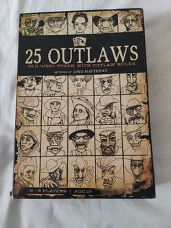 25 Outlaws Old West Poker Card Game