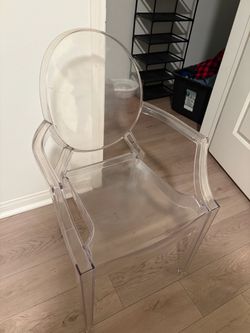 Clear Acrylic Ghost Chair with Arms
