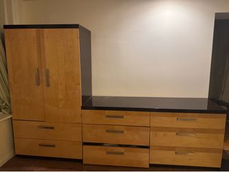 Mid Century Italian Laminate Dresser 4 Pc Set