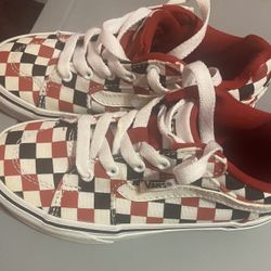 Vans, Black White Red Size 12 Girls
