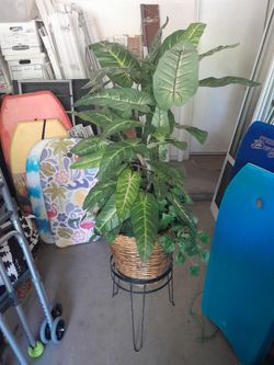 4ft Tall Artificial Plant with Metal Stand
