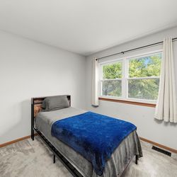 Twin bed with LED headboard lights And Remote