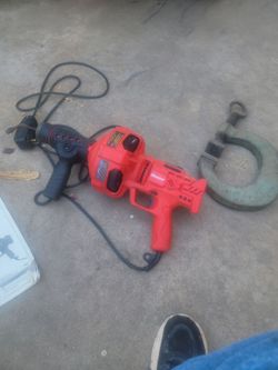 Bauer electric drain cleaner  with  reverse like new used 2 times
