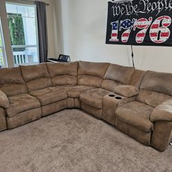 Beige Sectional Couch 