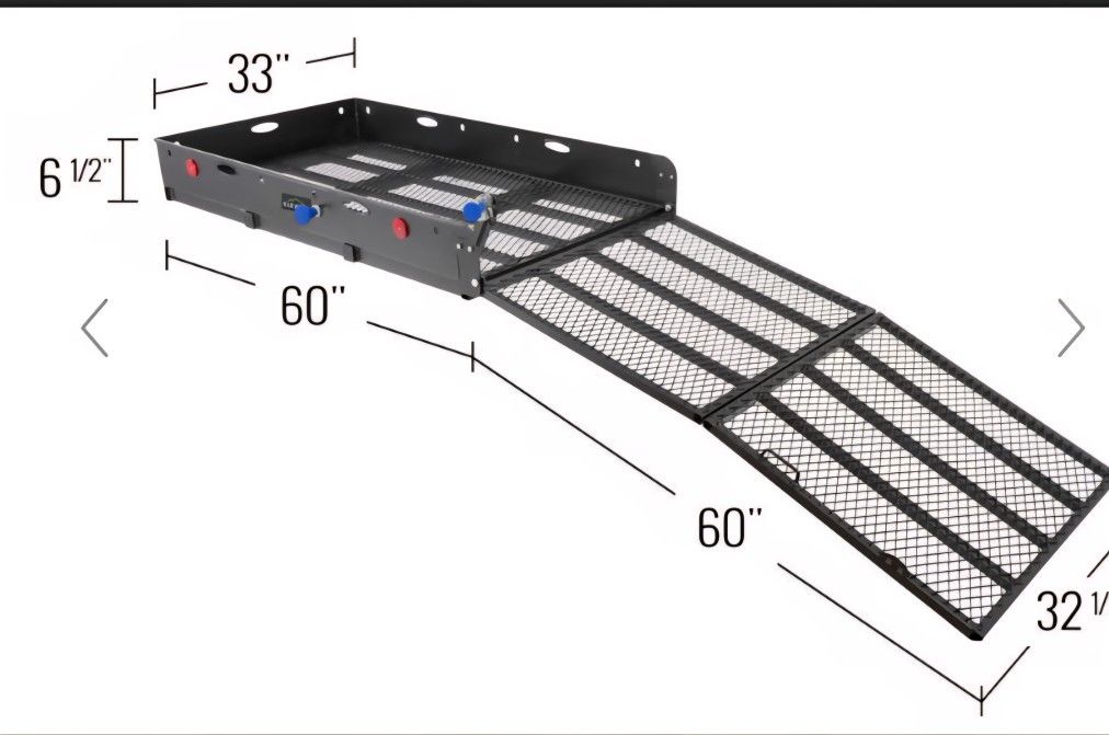 Heavy Duty Utility Hitch Rack w/ loading ramp