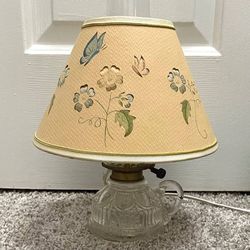 Vintage Hurricane Table Night Lamp With Tea Light Paper Shade
