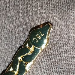 22inch Gold Geo Style Chain. 18k 750 Italy