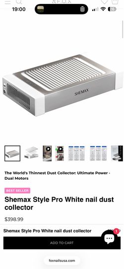 Shemax Style Pro White nail dust collector