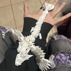 Crystal dragon with heart tail