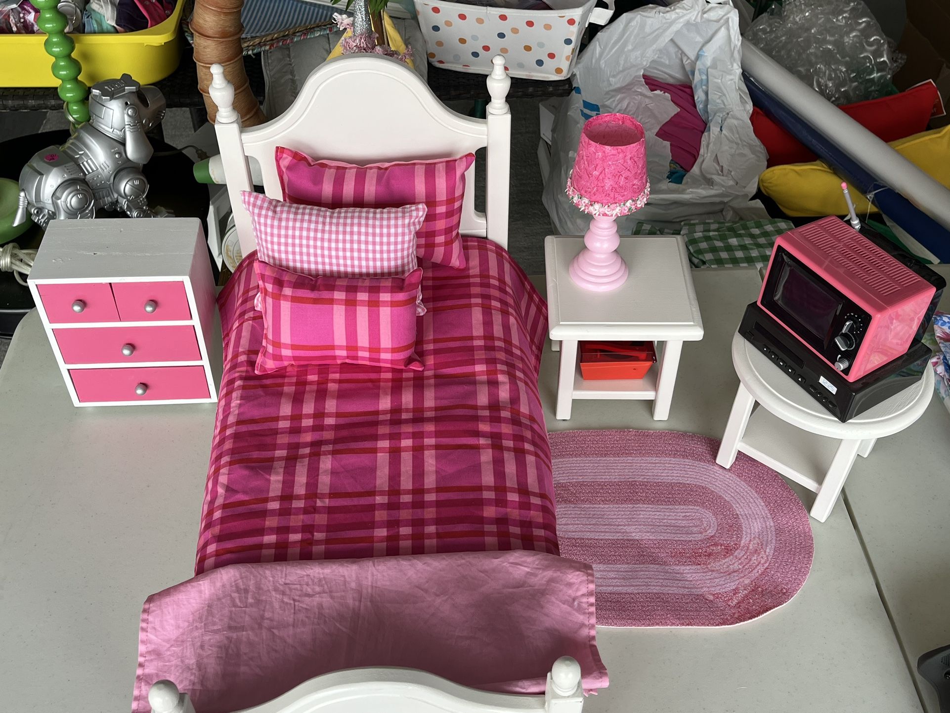 Doll Bed And Furniture For American Girls and 18 Inch Dolls