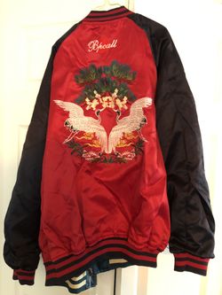 Satin, embroidered jacket. New