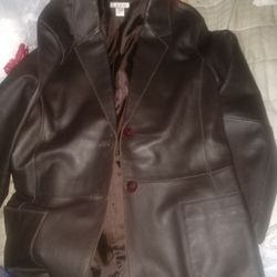 Leather Jacket Sz Lg