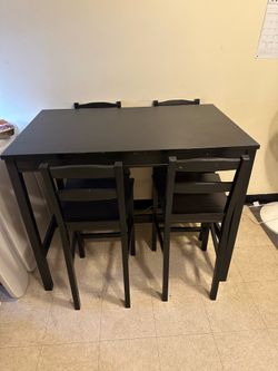 Black Dinning table with 4 chairs
