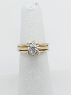 14k Solitaire yellow gold ring .70 CTW 3.3 DWT