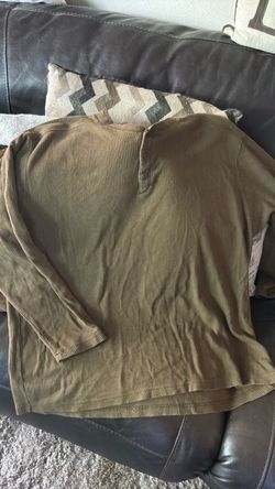 Men's Ribbed Henley Long Sleeve Shirt 2x