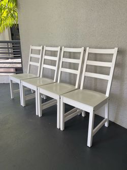 IKEA NORDVIKEN Chair, white, 4 chairs