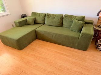 Comfy Green Foam Couch