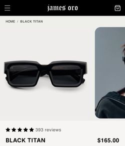 James ORO Titan Sunglasses Matte Black