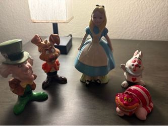Vintage Disney Alice in Wonderland Porcelain Figurines - 5 Pc Set (Made in Japan)
