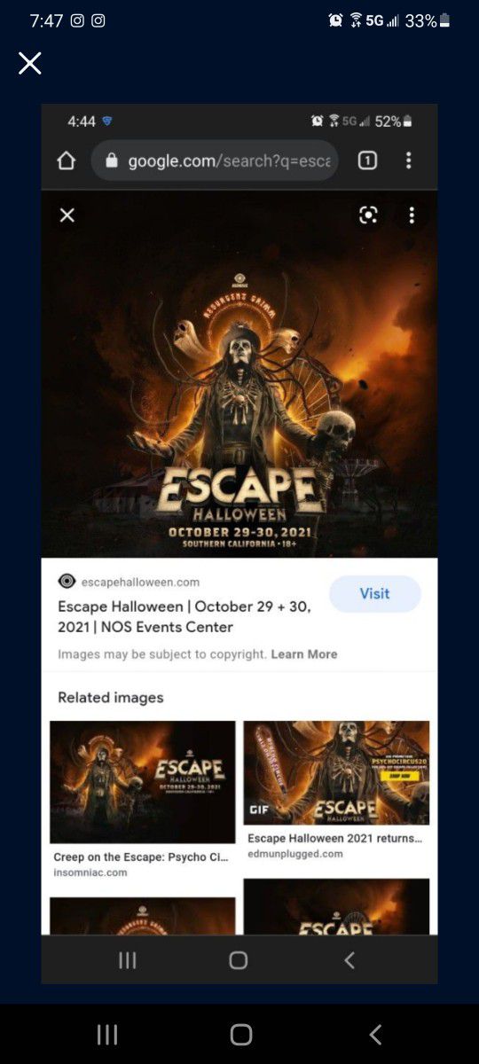 Escape  Saturday Tickets