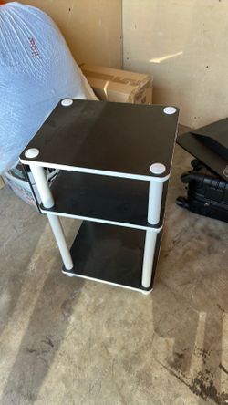 Plastics and wood nightstand
