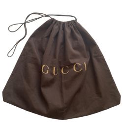 Gucci XL Brown Drawstring Dust Bag