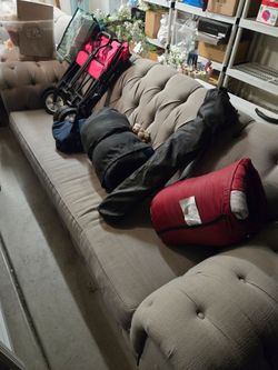 Tufted Fabric Sofa Couch