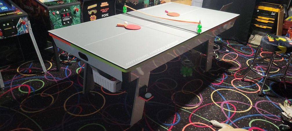 2in1 Air Hockey And Ping Pong Table 
