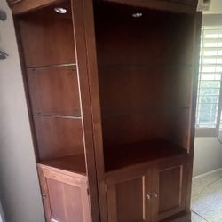 2piece Set Solid Cherrywood And Glass By hooker Furniture